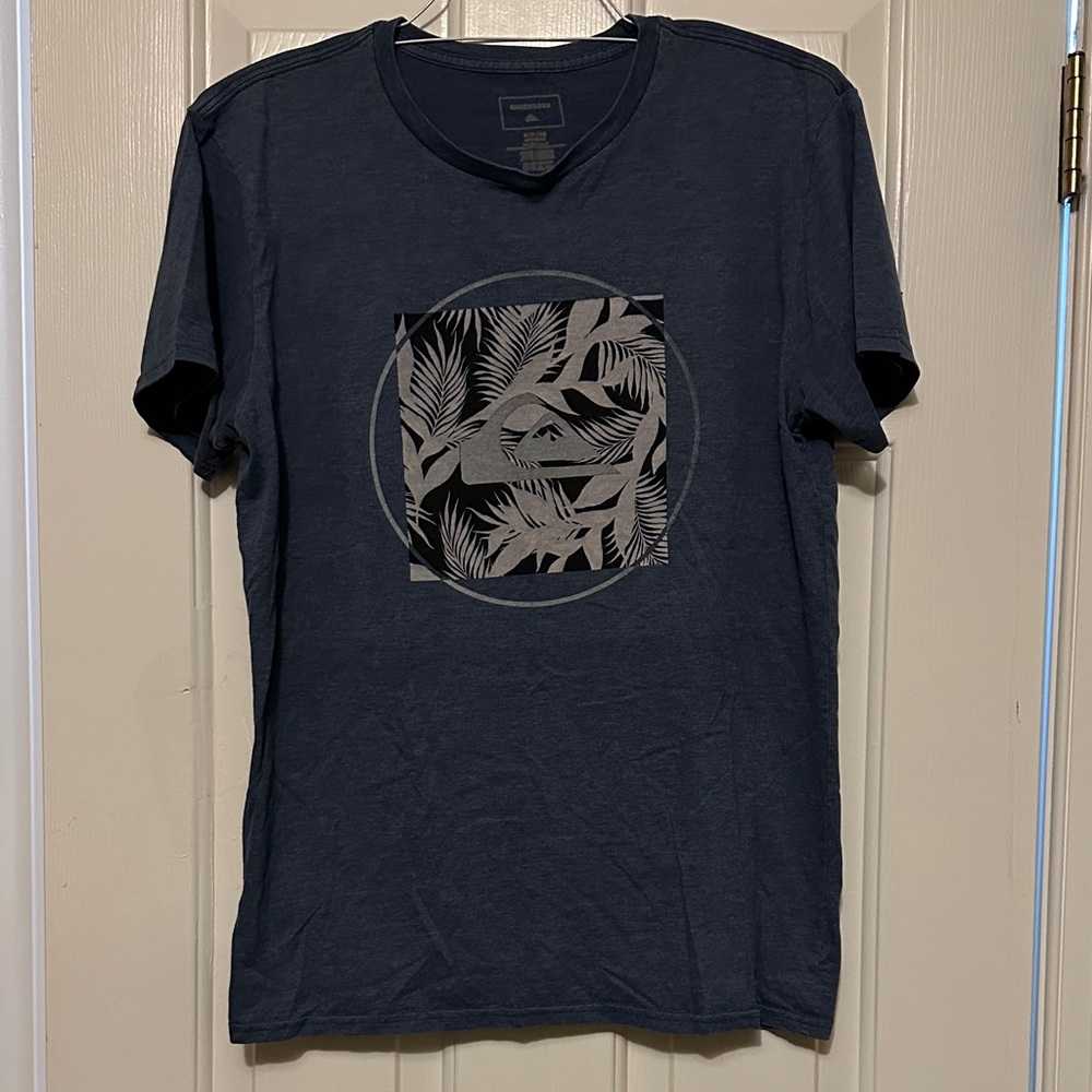 Quiksilver Dark Blue Leaf Graphic Tee